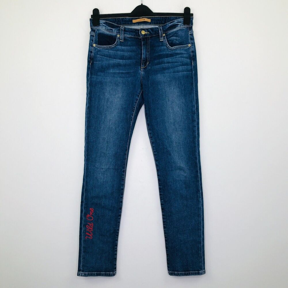 Joe's Women's 28 Jeans Blue The Smith Clenna Mid Rise Straight Ankle Wild One O